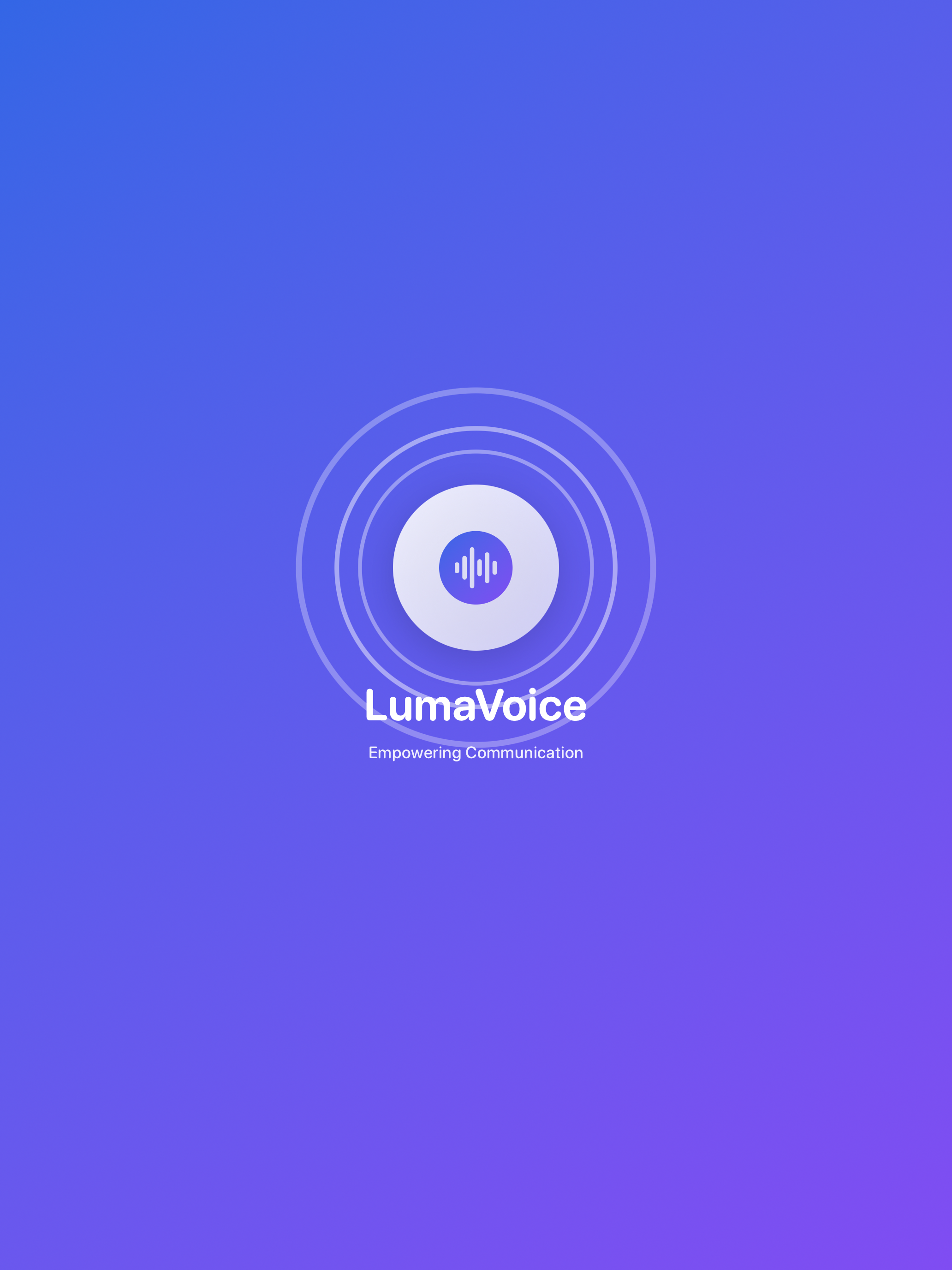 LumaVoice Splash Screen